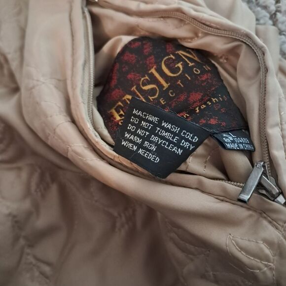 Ensign Collection Coat Women's Large L Cream Floral Winter Warm Embroidered Fall - Picture 8 of 11